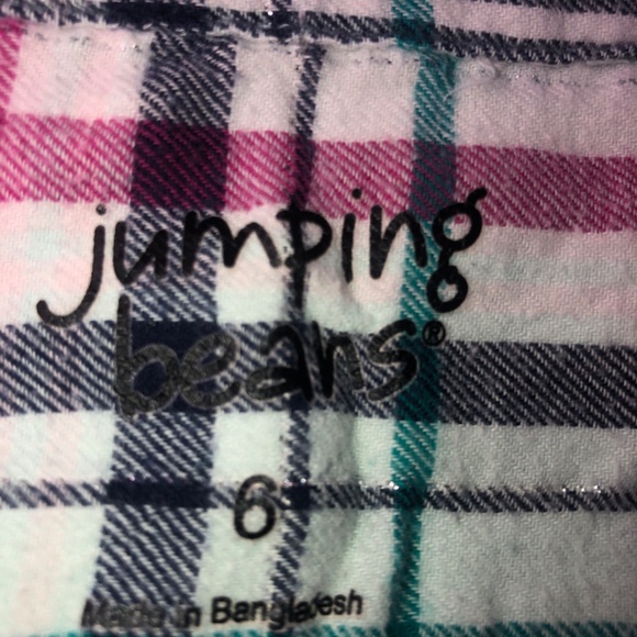 Jumping Beans Plaid Long Sleeve Girls Comfy Shirt Size 6 - Picture 2 of 8
